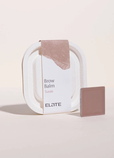 Elate Cosmetics Brow Balm packaging and pan