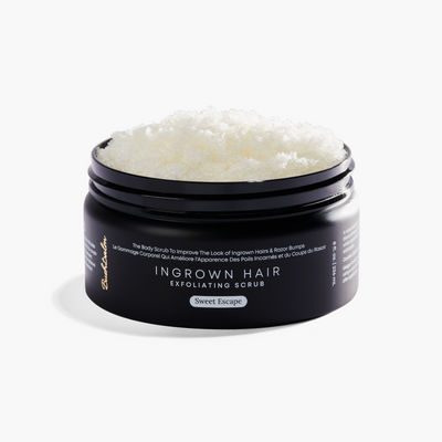 Bushbalm Sweet Escape Ingrown Hair Exfoliating Scrub open jar - Radiance Clean Beauty