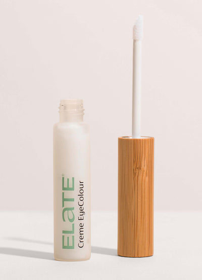 Elate Cosmetics Base Eye Primer open glass tube with bamboo wand